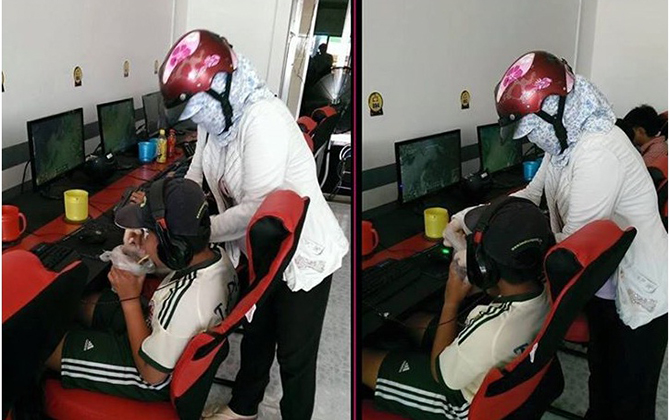 'Cậu ấm' chơi game được mẹ phục vụ từ A – Z