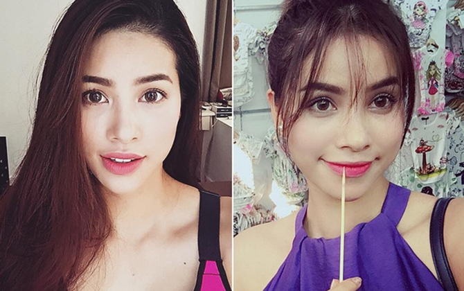 Phạm Hương F5 bản thân với tóc mái lưa thưa cực xinh và đáng yêu
