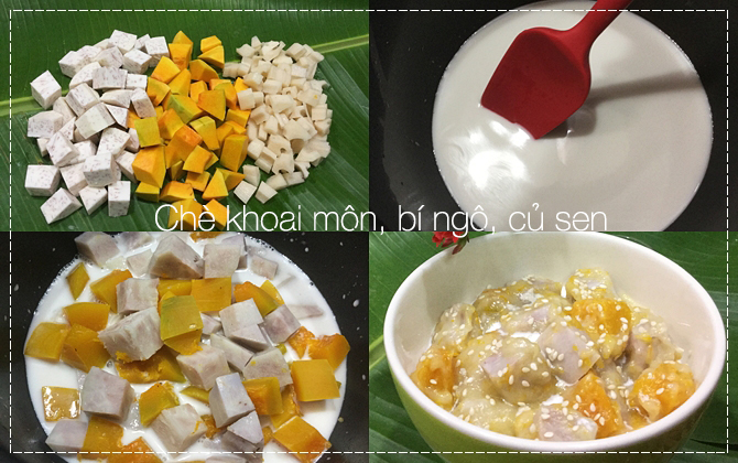 Mê mẩn món chè mới: Chè khoai môn, bí ngô, củ sen