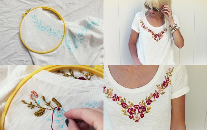 Tự thêu áo hoa duyên dáng đầy nữ tính cho ngày nắng