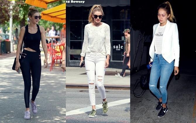 Bộ sưu tập giày khổng lồ của Gigi Hadid