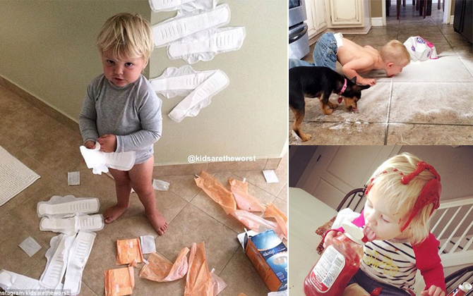 Khi trình "nghịch bẩn" của bọn trẻ đạt "level max"