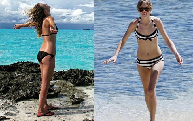 Taylor Swift mặc bikini vẫn gợi cảm như thế nào khi "lép" vòng 1?