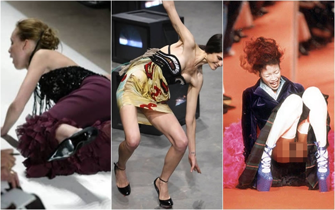 Những pha "vồ ếch" hài hước nhất trên sàn catwalk
