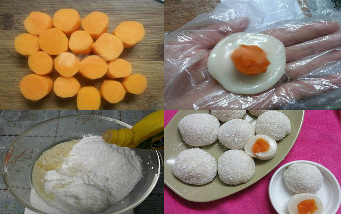 Tự làm bánh mochi nhân bí đỏ thơm ngon chẳng kém ngoài tiệm