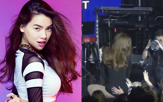 Clip: Hồ Ngọc Hà ăn mặc sexy, thoải mái để khán giả Mỹ sờ soạng vòng 3