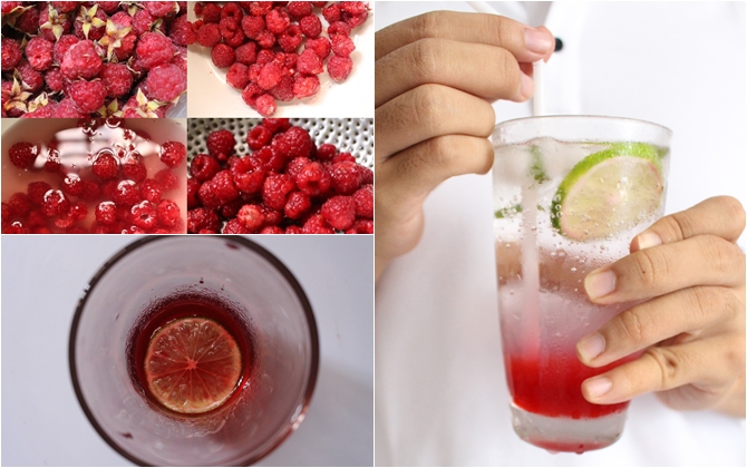 Cách pha chế Mojito phúc bồn tử (Raspberry) giải khát ngày hè