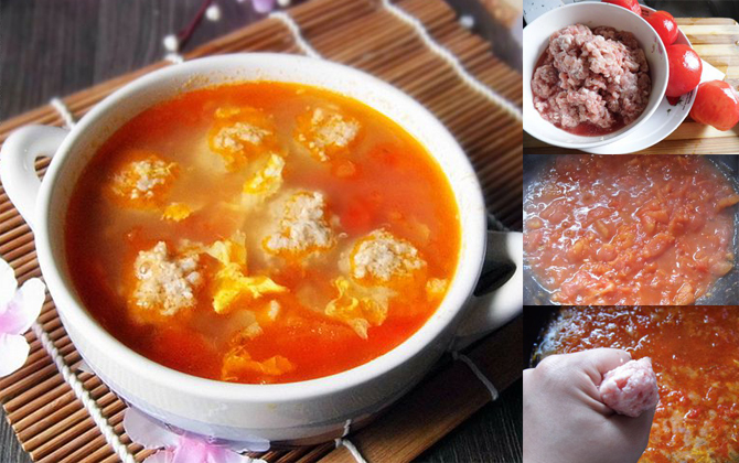 Canh cà chua trứng thịt viên vừa dễ làm, vừa ngon miệng