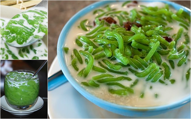 Chè bánh lọt, tàu hũ, nước đường vừa ngon, vừa mát 