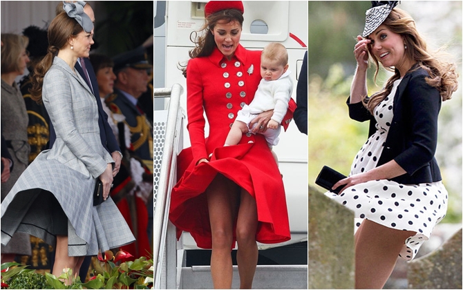 Những sự cố tốc váy tai tiếng của Công nương Kate Middleton