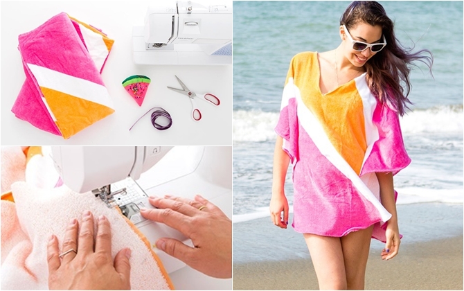 Biến khăn tắm thành áo đi biển siêu ấn tượng