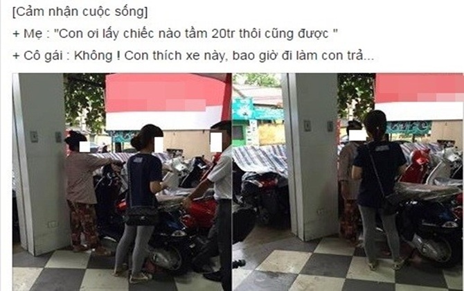 Cô gái bức xúc vì bị cư dân mạng bịa chuyện đòi mẹ mua xe máy đắt tiền