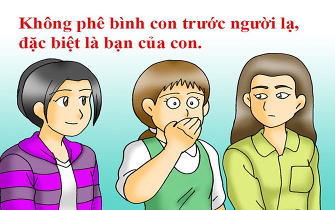 Những sai lầm cần tránh khi phê bình con
