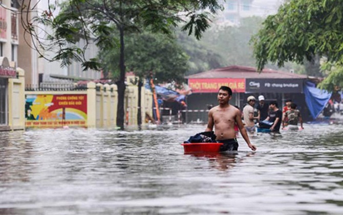 Miền Bắc sắp mưa to, Hà Nội khả năng ngập úng
