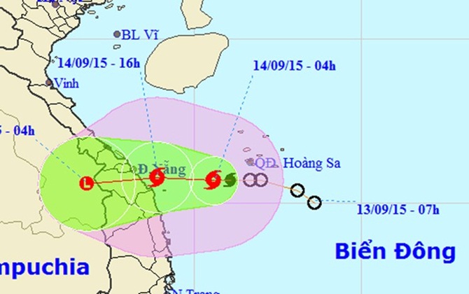 Bão số 3 giật cấp 14 hướng vào Quảng Ninh, Nghệ An
