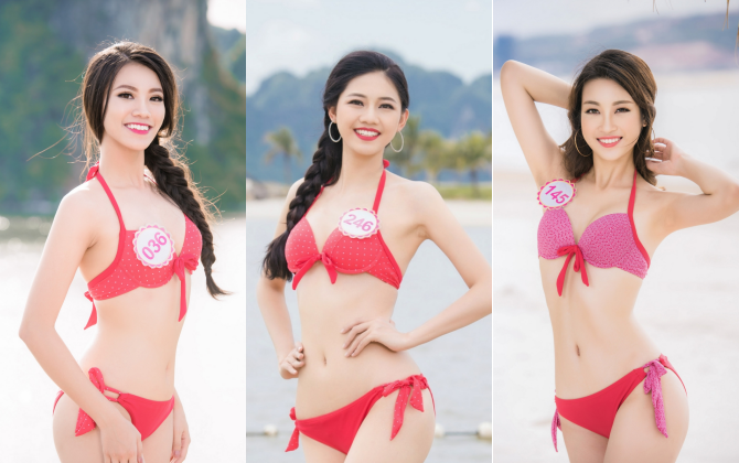 Thí sinh HH Việt Nam 2016 nóng bỏng với bikini