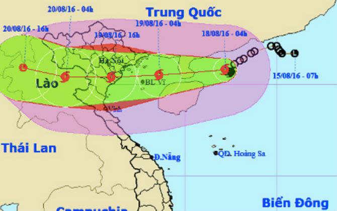 Bão số 3 mạnh thêm, trưa nay đổ bộ Hải Phòng-Ninh Bình