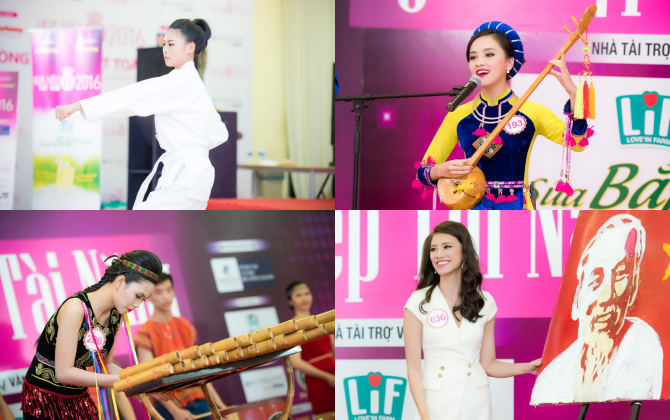 Thí sinh HH Việt Nam 2016 thi vẽ lửa, ảo thuật, múa võ