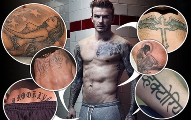 'Giải mã' bộ sưu tập hình xăm 'khủng' trên cơ thể Beckham