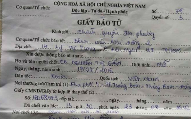 Bác sĩ bác thông tin chậm ký giấy mổ đẻ khiến bé sơ sinh tử vong