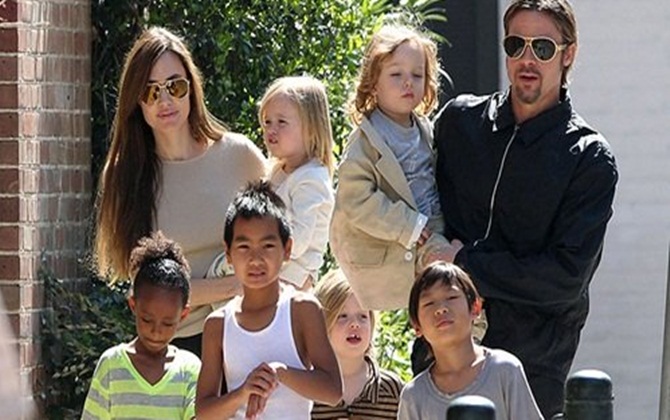 Cuộc chiến giành quyền nuôi con đầy căng thẳng của Jolie-Pitt