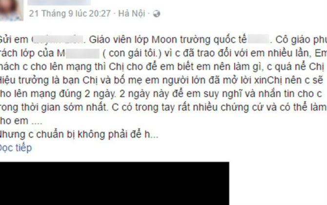 GV bị tố tát trẻ chảy máu vì... mâu thuẫn tình cảm với bố cháu