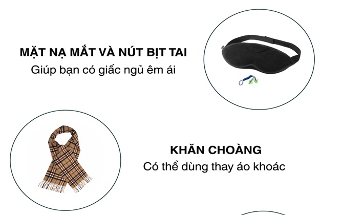 10 vật bất ly thân cho một chuyến bay dài
