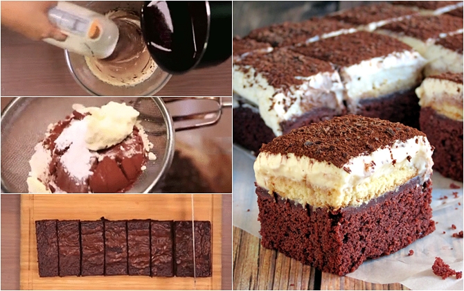 'Bộ đôi hoàn hảo' brownie vị tiramisu ngon khó cưỡng