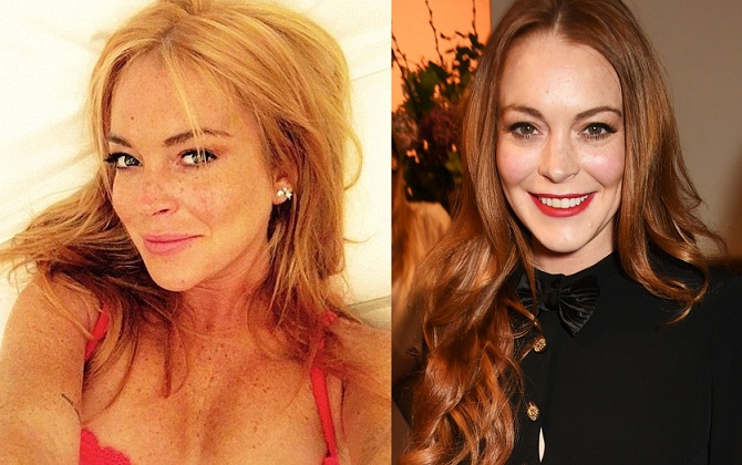 Thủ thuật trang điểm giúp Lindsay Lohan giấu nhẹm tàn nhang