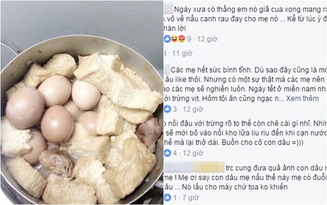 Lại thêm 1 nàng dâu "trổ tài" kho đậu với trứng để cả vỏ, khiến mẹ chồng "nghẹn lòng"