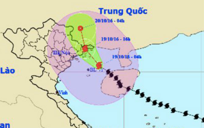 Thông tin mới nhất về hướng di chuyển của bão số 7