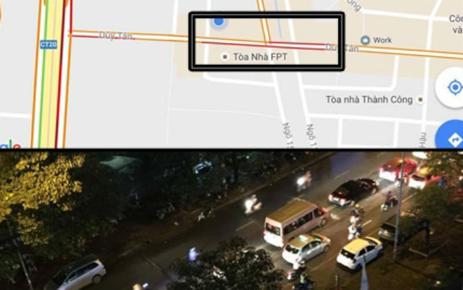 Google Maps mở tính năng theo dõi tắc đường ở Việt Nam