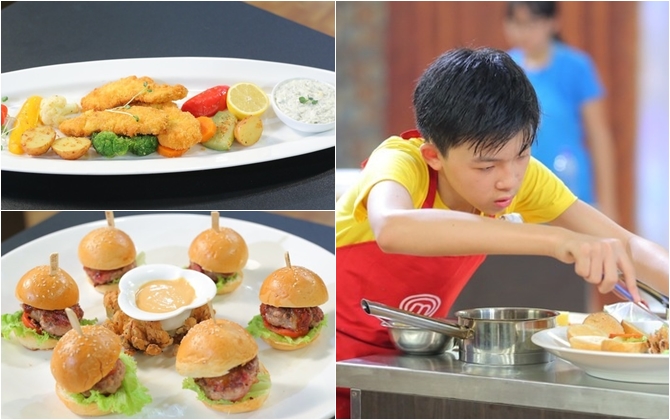 Gà chiên sốt 5 sao và hamburger kiểu Mỹ của thí sinh Junior Masterchef