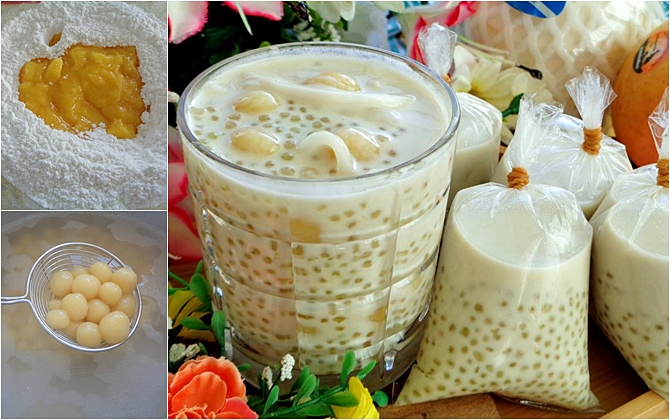 Ngày nghỉ ở nhà thử nấu chè mochi xoài dừa ngon tuyệt