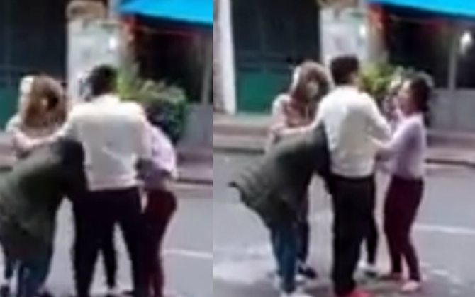 Chồng thẳng tay tát vợ vì dám chửi bới, túm tóc... nhân tình