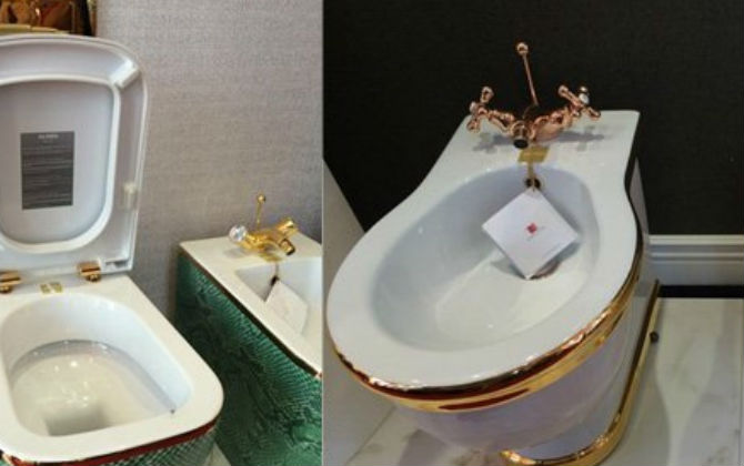 Bí mật toilet dát vàng, gắn saphia trong nhà đại gia Hà Thành