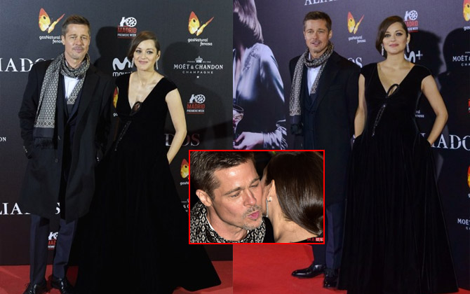 Brad Pitt và "tình tin đồn" Marion Cotillard tay trong tay ra mắt phim