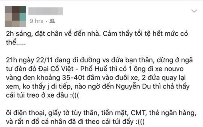 Hàng loạt chị em lo sợ trước thủ đoạn "dàn cảnh đâm xe rồi cướp tài sản" trên đường phố Hà Nội