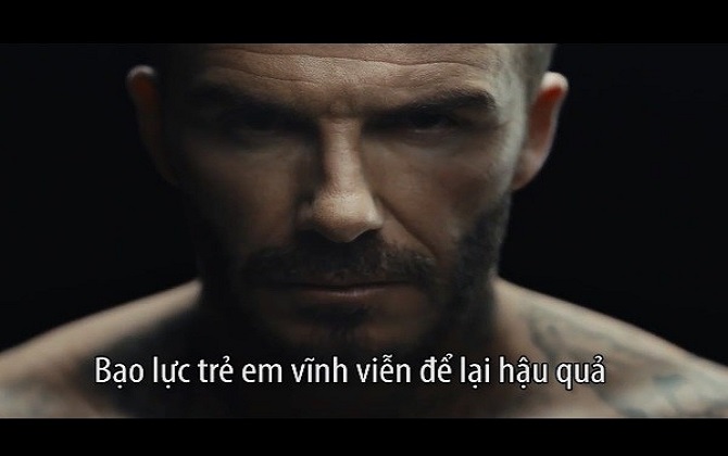 David Beckham làm video kêu gọi chấm dứt bạo lực đối với trẻ em