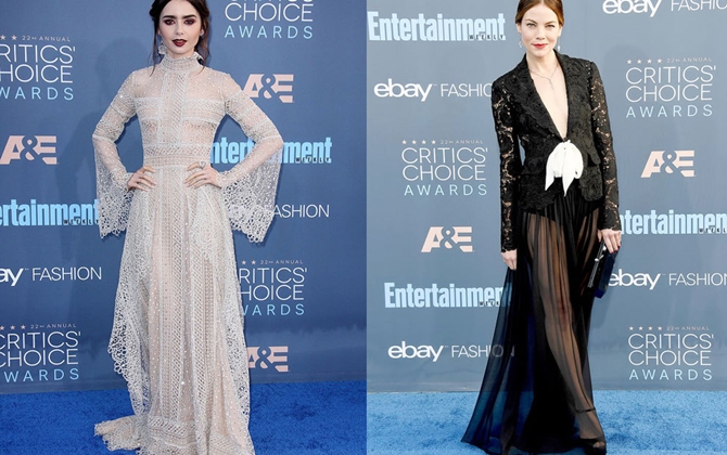 Mốt xuyên thấu thống trị thảm đỏ Critics' Choice 2016