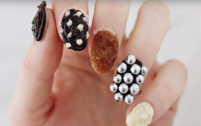 Mãn nhãn, mãn thực với mốt làm nail bằng... socola