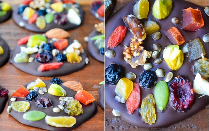 15 phút làm kẹo chocolate hoa quả, món quà giáng sinh ngọt ngào cho những người thân yêu