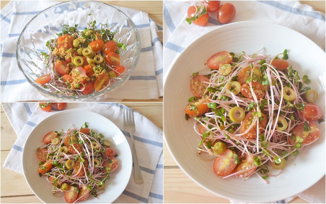 Salad rau mầm dầu giấm cực đơn giản và tốt cho sức khoẻ năm mới