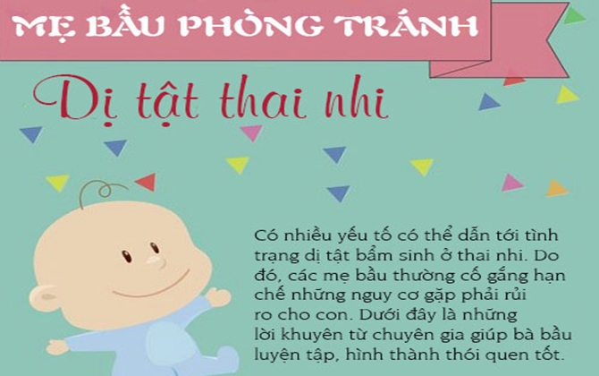 4 việc mẹ bầu nào cũng có thể làm để phòng tránh dị tật thai nhi