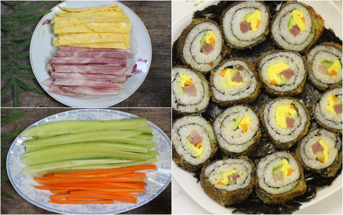 Đổi vị bữa tối với kimbap chiên thập cẩm ngon tuyệt