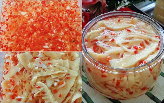 Măng ngâm tỏi ớt ngon miệng dễ làm
