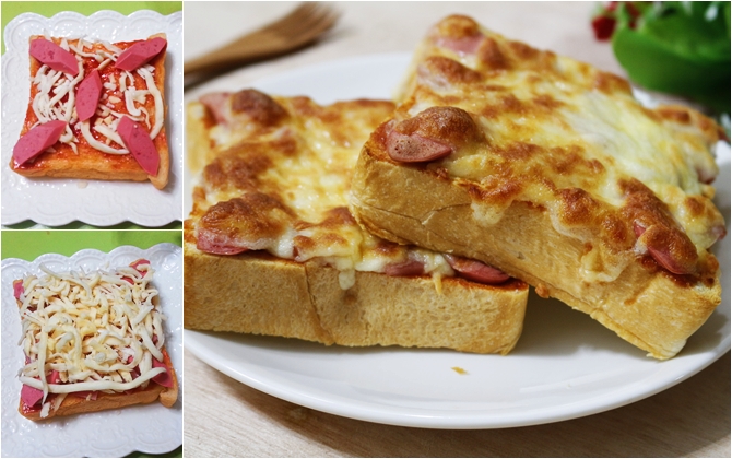 Khởi động bữa sáng đầu tuần với bánh pizza làm từ sandwich ngon tuyệt