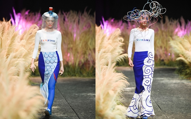 Đội bình nước, buộc dây điện lên đầu, kiểu thời trang 'vô đối' ở Việt Nam