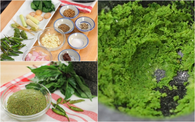 Tự làm sốt cho món cà ri xanh đúng chuẩn vị Thái