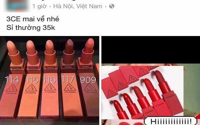 Cảnh báo: Son 3CE fake bán công khai, giá rẻ 'kinh hoàng' nhưng vẫn có người mua